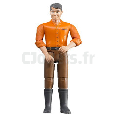 Figurine Homme chatain - BRUDER - 60007 60007