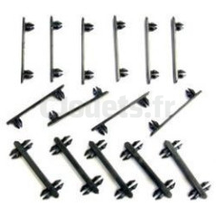 5 double clips and 10 single holding clips for CARRERA rails 20088111