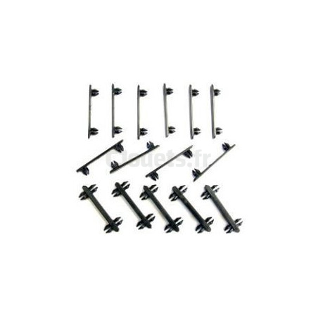 5 double clips and 10 single holding clips for CARRERA rails