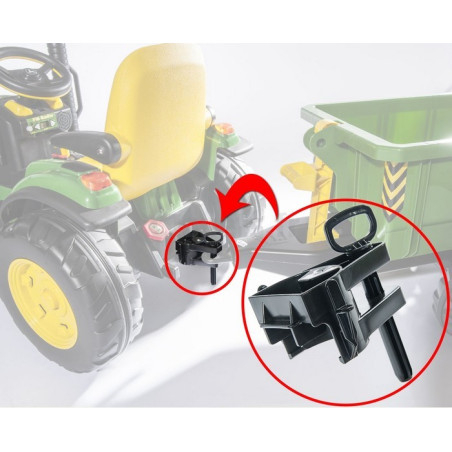 John Deere Peg-Pérego Traktorkupplung für Rolly Toys Anhänger