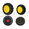 Set of 4 rear + front wheels John Deere Ground Force/Loader 12V Peg-Pérego IRGI000001/2