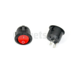 Round switch On / off Red 2 ways INT/2