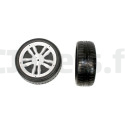 Rubber front wheels for BMW X6 M Electric child 12 Volts