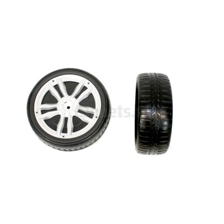 Roues avant en gomme pour BMW X6 M Electrique enfant 12 Volts