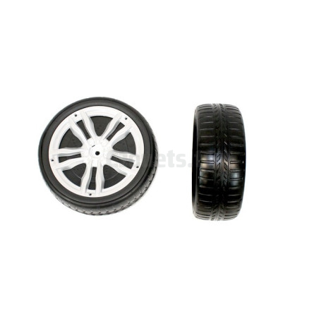 Rubber front wheels for BMW X6 M Electric child 12 Volts