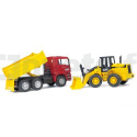 MAN truck with BRUDER 02752 loader BRUDER