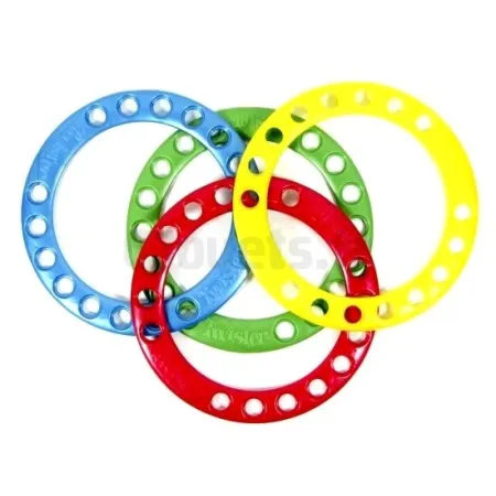 Gekleurde ringen voor het Hasbro Twister Hoopla spel