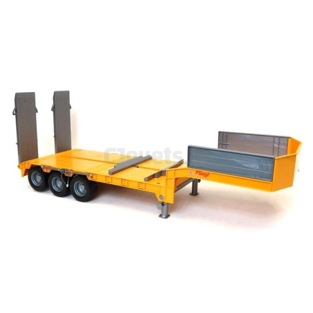 Bruder yellow low bed trailer