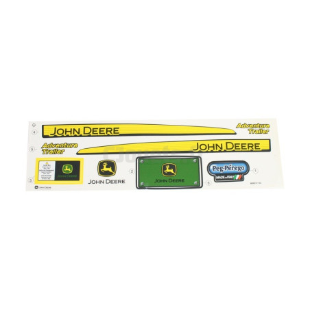 Adhesive Decorations for Trailer John Deere Peg-Pérego