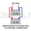 Schéma Branchement batteries en parallèle