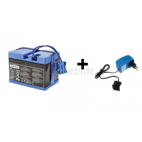 Batterie 12 Volts 12 Ah + chargeur 12 volts Peg-Pérego