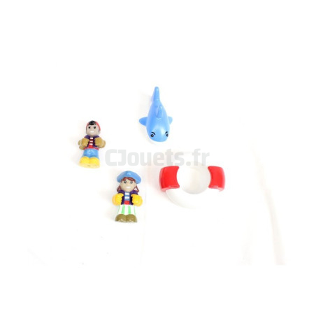 Personnages et bouée pour bateau pirates Little Tikes