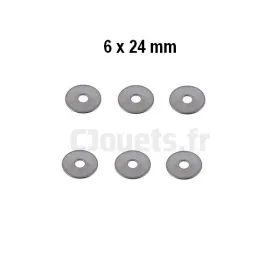 Vlakke sluitringen 6 x 24 mm