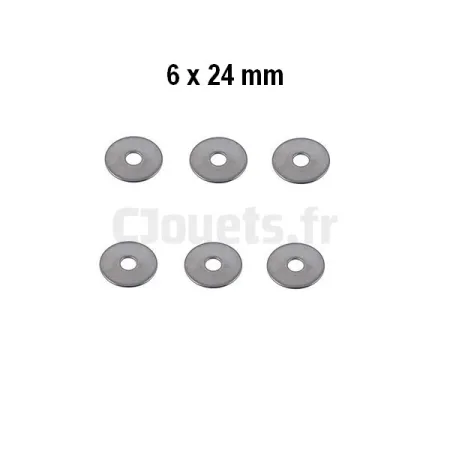 Vlakke sluitringen 6 x 24 mm