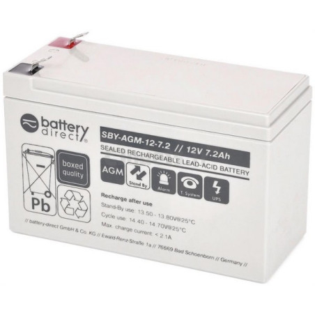 12 Volt 7.2Ah battery