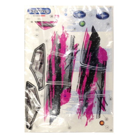 Pink adhesive decorations for ATV Polaris Outlaw 12V Peg-Pérego