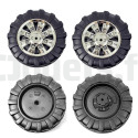 Set of 4 Front + Rear Wheels for Children's Electric Tractor 12 volts ZP10005