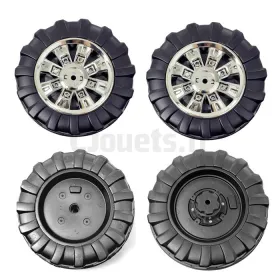 Set van 4 voor- en achterwielen voor 12" elektrische tractor...