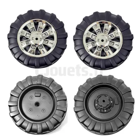 Juego de 4 ruedas delanteras y traseras para tractor eléctrico de 12...