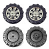 Set of 4 Front + Rear Wheels for Children's Electric Tractor 12 volts ZP10005 ZP10005/RARAV