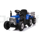 Tractor with Blue Trailer, Electric 12 Volts for Children with Parental Remote Control