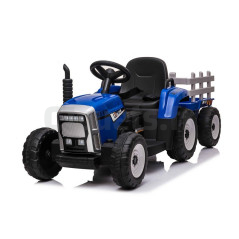 Tracteur avec remorque Bleu, Electrique 12 Volts pour Enfants avec Télécommande parentale TI/XMX611B