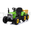 Tractor with trailer Green, Electric 12 Volts for Children with Parental Remote Control