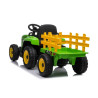 Tracteur avec remorque Vert, Electrique 12 Volts pour Enfants avec Télécommande parentale TI/XMX611V