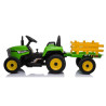 Tracteur avec remorque Vert, Electrique 12 Volts pour Enfants avec Télécommande parentale TI/XMX611V