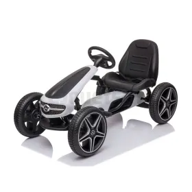 Kart à Pédales Mercedes Blanc pour Enfants 3 à 8 ans Sans marque