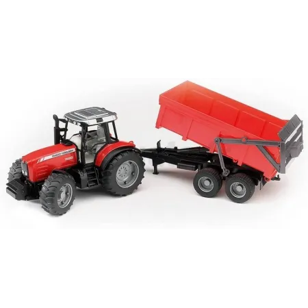 Tractor Massey Ferguson con volquete Bruder 02045