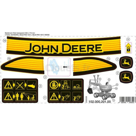 John Deere Rolly Toys RollyDigger Adhesive Decals