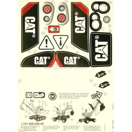 RollyDigger CAT Rolly Toys adhesive decors