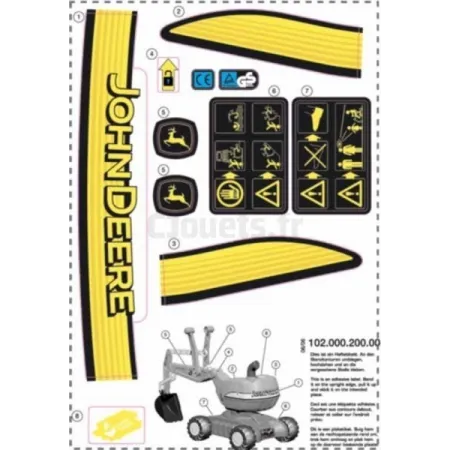 RollyDigger John Deere Rolly Toys decoraciones adhesivas