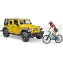 Jeep Wrangler All Terrain mit Bruder 02543 Fahrrad BRUDER