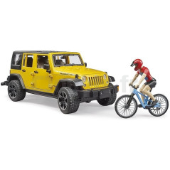 Jeep Wrangler Tout Terrain avec vélo Bruder 02543 02543