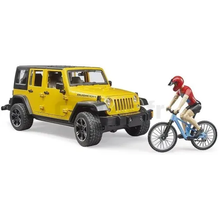 Jeep Wrangler Tout Terrain avec vélo Bruder 02543 BRUDER