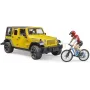 Jeep Wrangler Tout Terrain avec vélo Bruder 02543 BRUDER