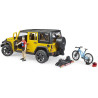 Jeep Wrangler All Terrain s bicyklom Bruder 02543