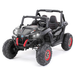 Buggy 2 places Electrique 12 Volts Noir, MP4, Roues EVA, avec télécommande parentale XMX/NOIR