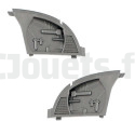 Left and right engine covers Gray John Deere Ground Force/Loader 12V Peg-Pérego PEG-PEREGO