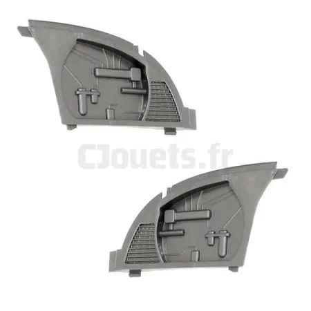 Caches moteur gauche et droit Gris John Deere Ground Force/Loader 12V Peg-Pérego PEG-PEREGO
