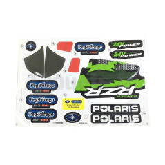 Adhesive decorations for Polaris Ranger RZR 24 Volts Green Shadow Peg-Perego MMEV1333