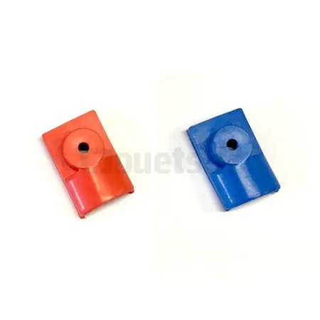Blauwe en rode batterijbeschermers