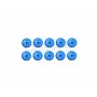 10 blauwe plastic tellers voor Smoby tafelvoetbal