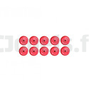 10 red plastic counters for Smoby table football SMOBY