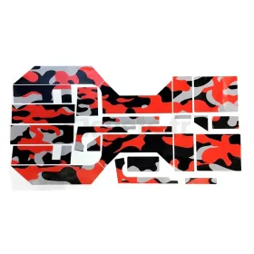 Kit décors adhésifs camouflage rouge mat pour Gaucho et Superpower PEG-PEREGO