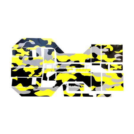Kit décors adhésifs camouflage jaune mat pour Gaucho et Superpower