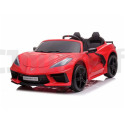 Corvette rouge, voiture Electrique pour enfants 12 Volts, 2 places avec télécommande