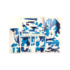 Kit décors adhésifs camouflage bleu mat pour Gaucho et Superpower KITBL/GAUCHO